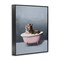 Stupell Industries Tiger in the Bathtub Framed Giclee Wall Art Design by Svetlana Aleynikova